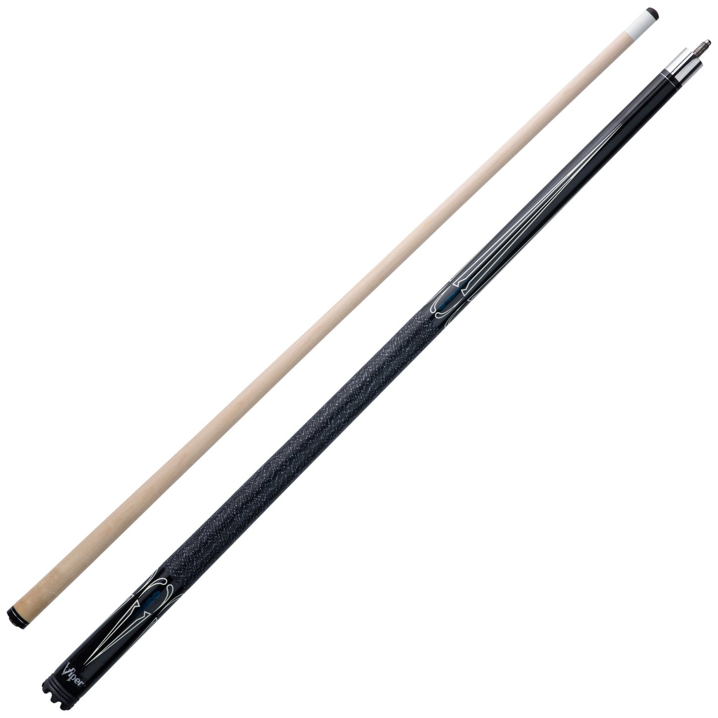 30 - Viper Sinister Black And White Pool Cue Stick 18 Ounce