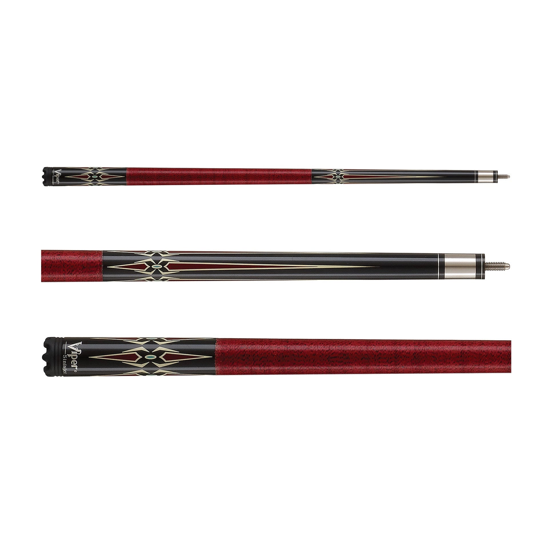 30 - Viper Sinister Red Diamonds Pool Cue Stick 21 Ounce