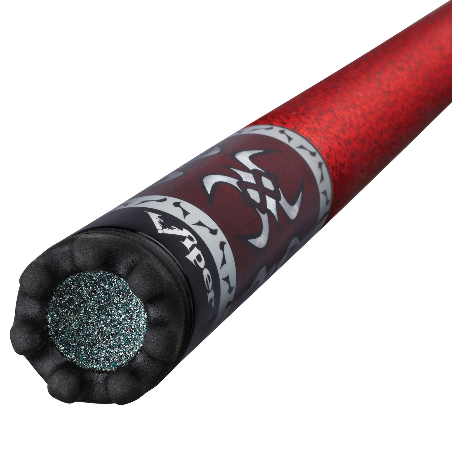 30 - Viper Sinister Red Wrap Pool Cue Stick 18 Ounce