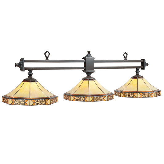 3Lt-56" Billiard Light-Mission Filigree