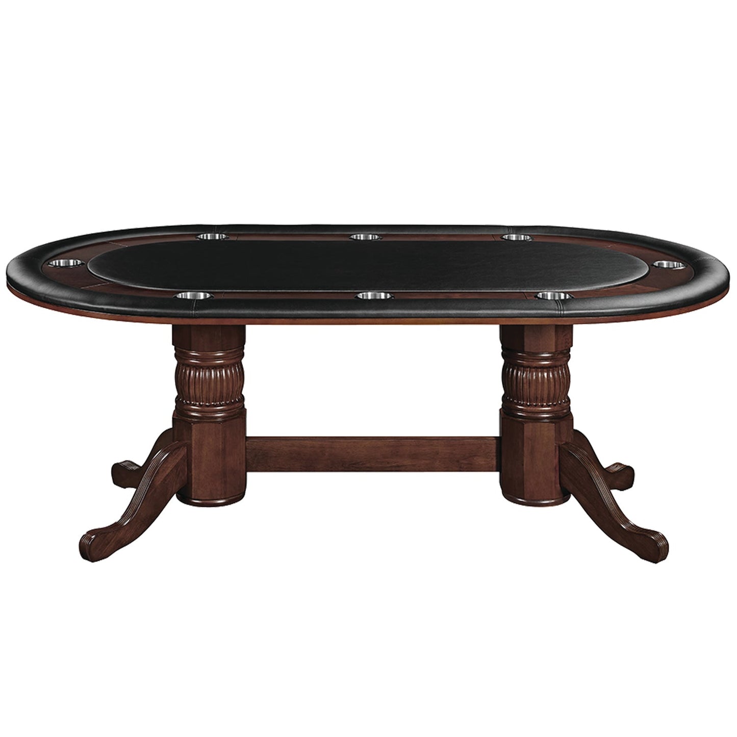 84" TEXAS HOLD'EM GAME TABLE - CAPPUCCINO