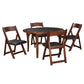 48" FOLDING GAME TABLE AND CHAIRS - CHESTNUT