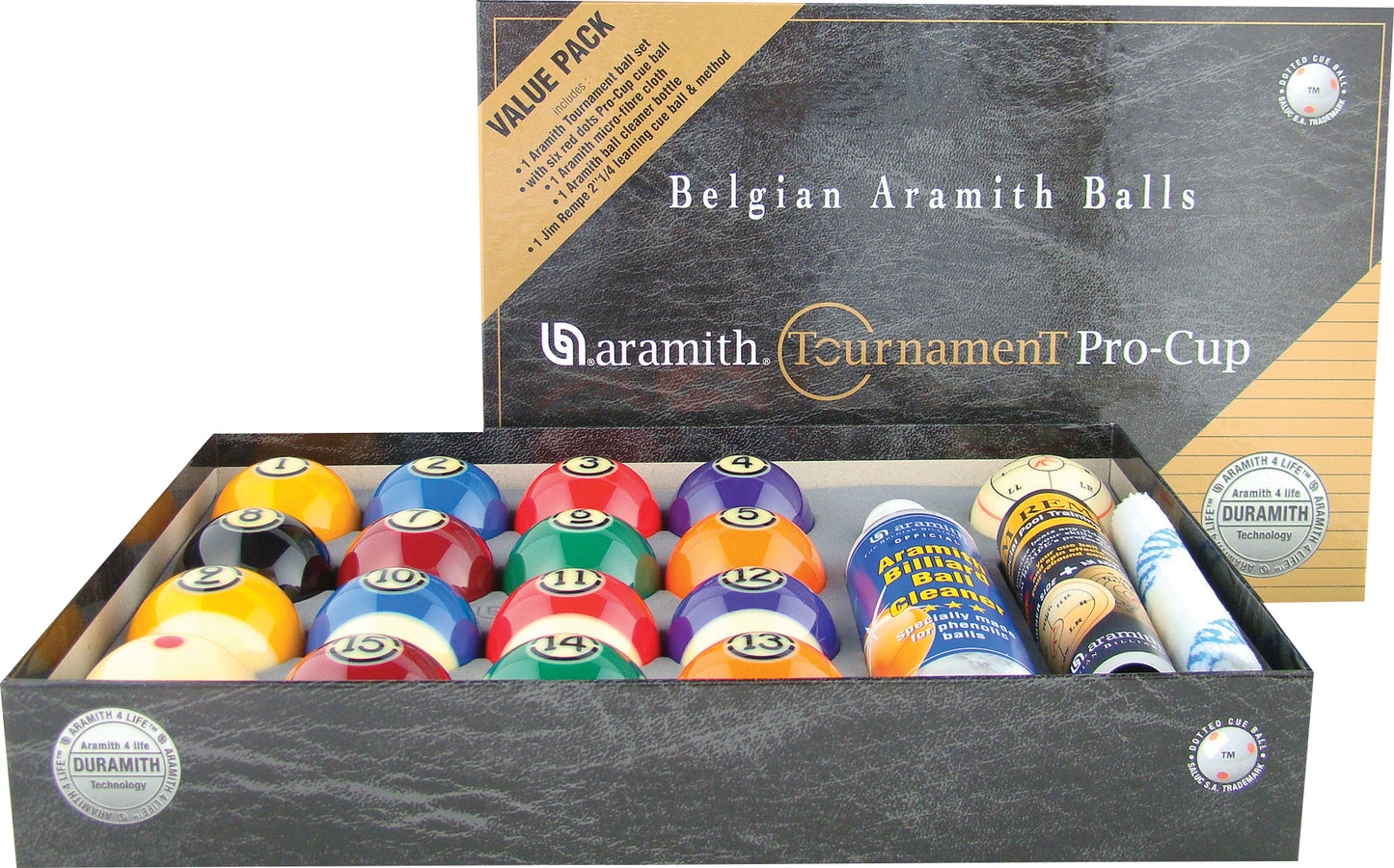 Aramith BBATVP Tournament Pro Cup Value Pack Ball Set-Game Table Genie