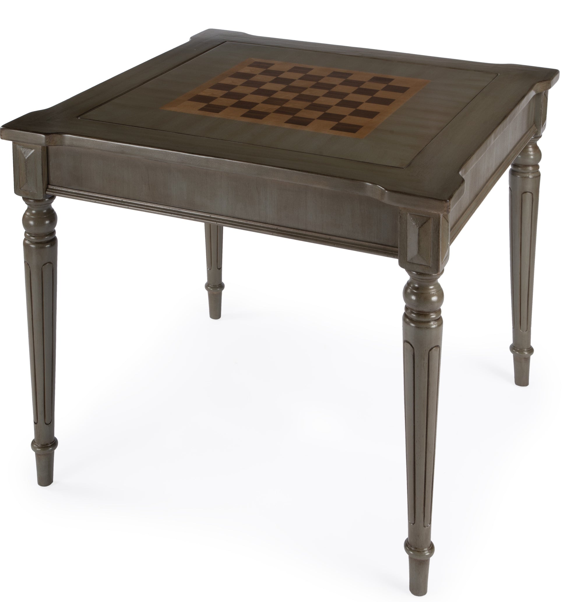 Butler Specialty Company Vincent Silver Multi-Game Card Table, Gray-Game Table Genie