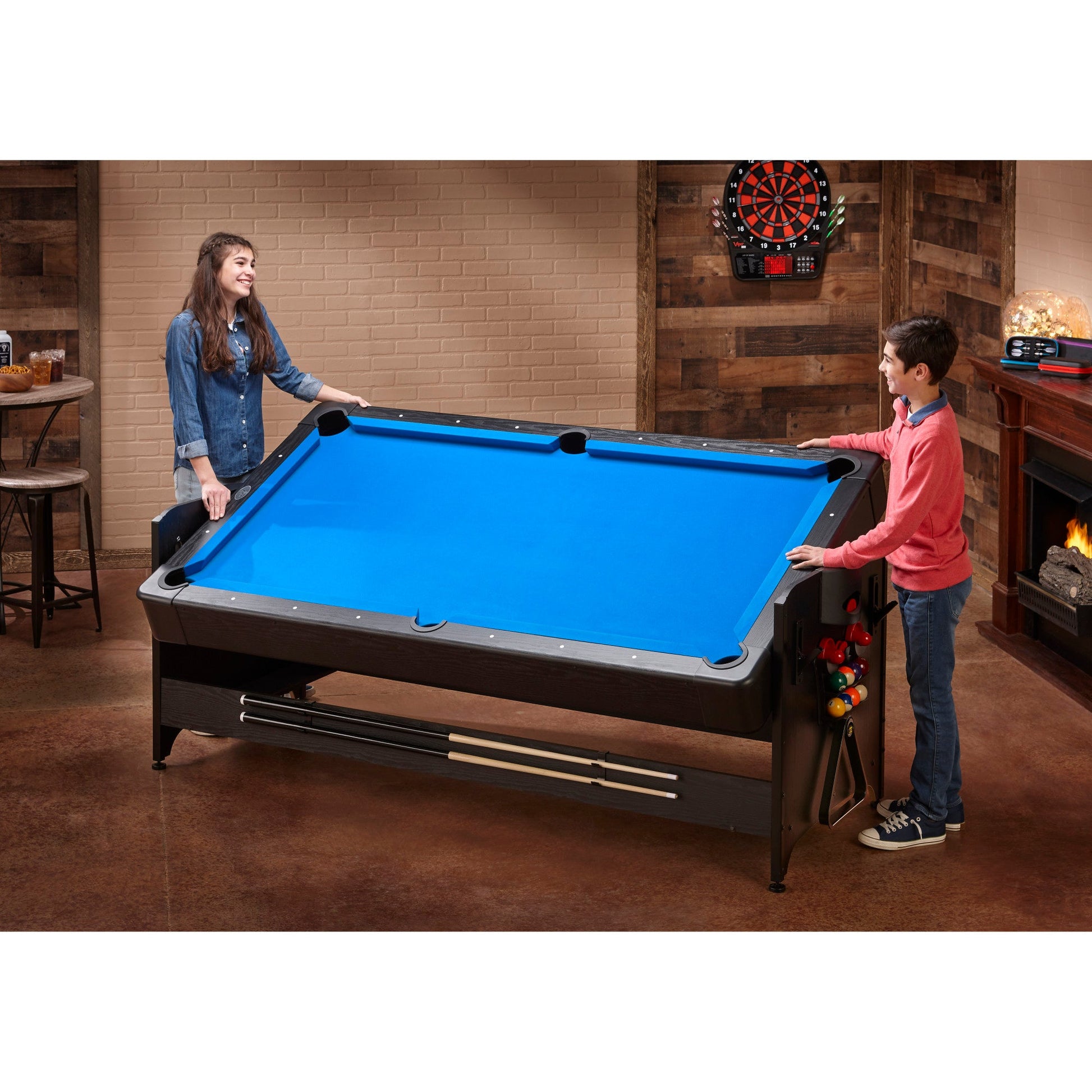 Fat Cat Original 3-in-1 7' Pockey Multi-Game Table Blue