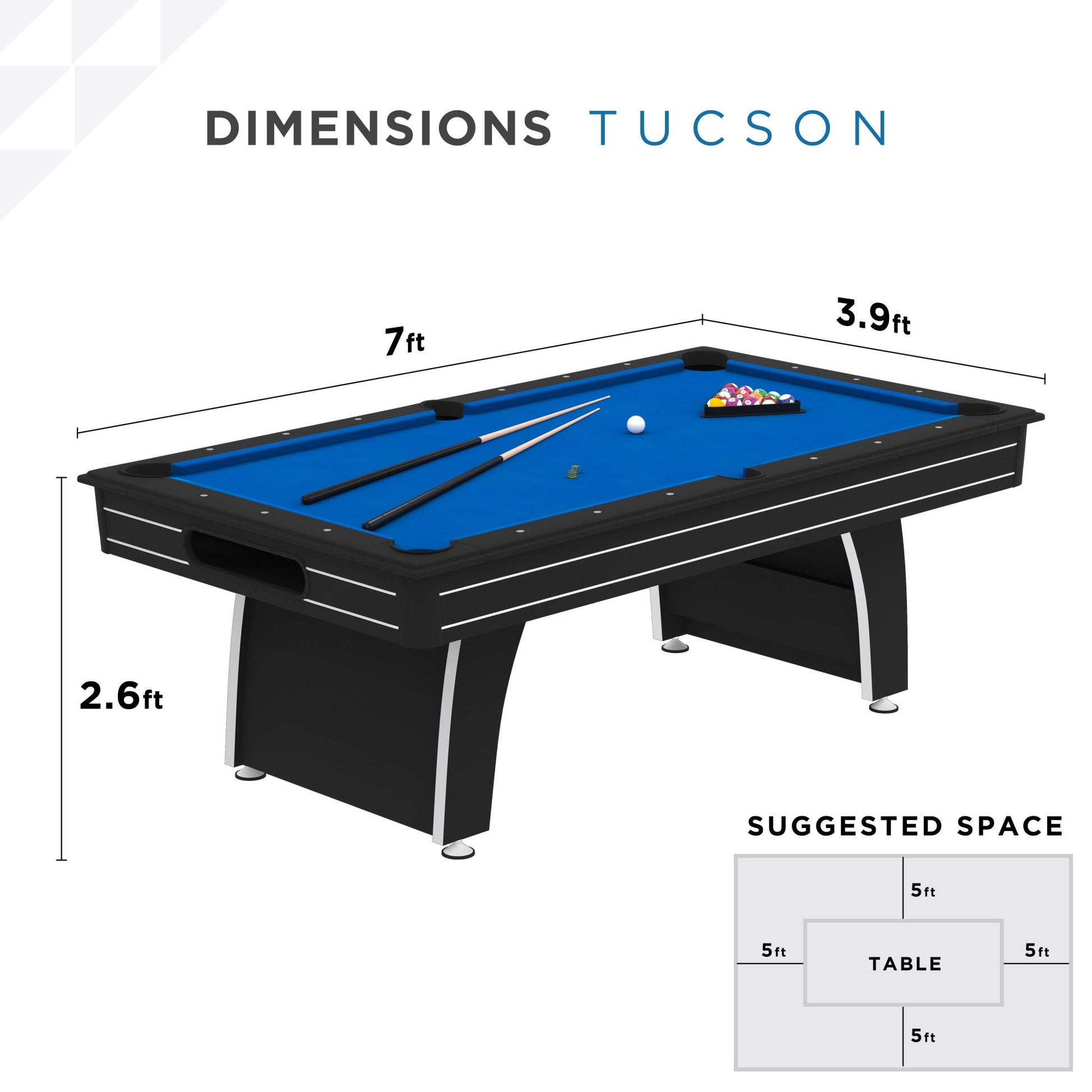 Fat Cat Tucson 7' Pool Table With Ball Return