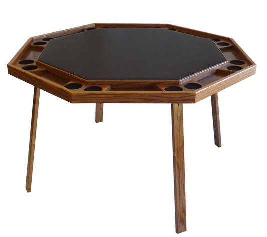 Kestell 48 52" 8-Player Oak Folding Poker Table-Game Table Genie