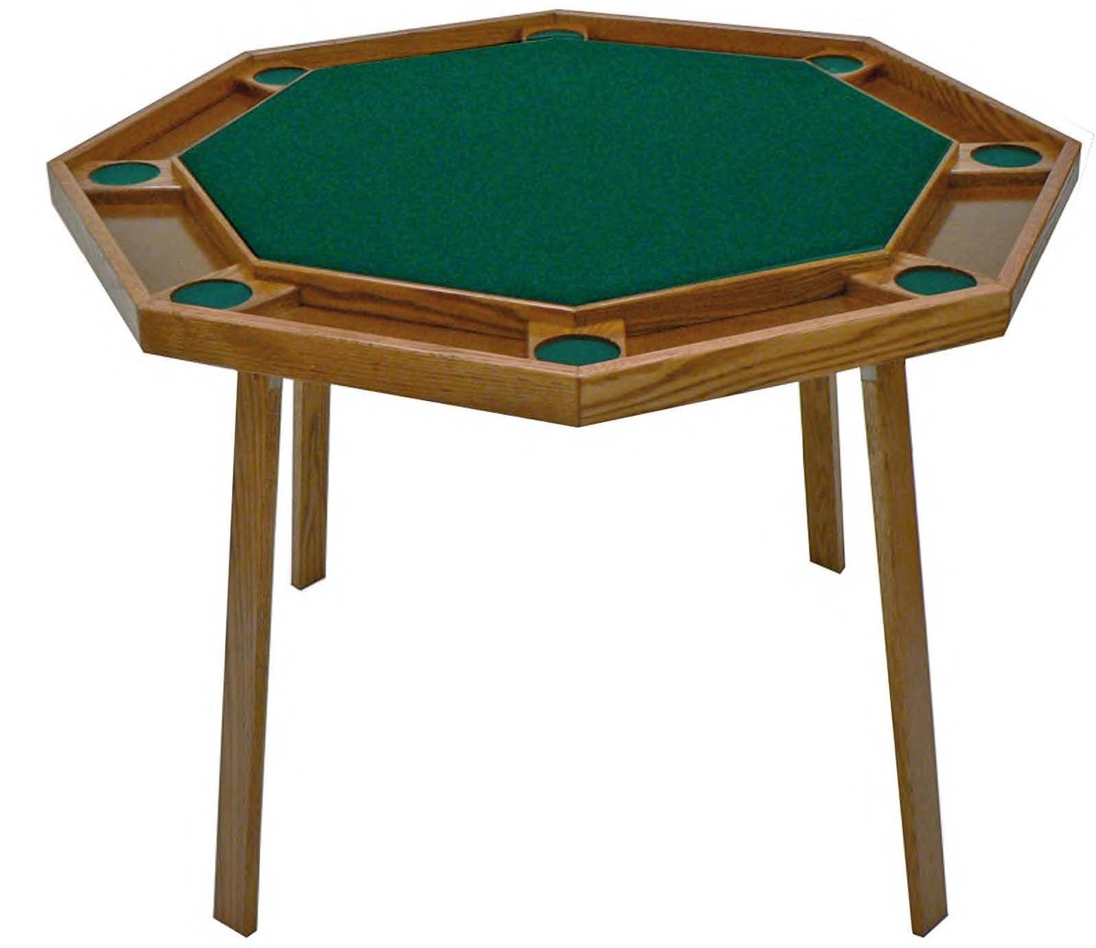Kestell 9W 46" 8-Player Oak Folding Poker Table-Game Table Genie