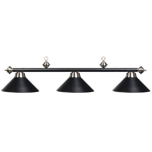 Lighting Fixtures - 54" 3Lt Billiard Light- Matte Blk/St