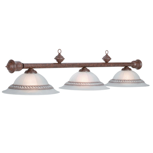 Billiard Lighting Fixture - 59"-3 Lt Corda Light-Old Brown