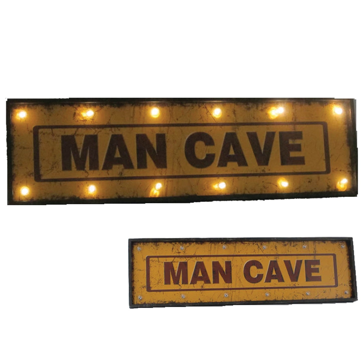 METAL SIGN-48" MAN CAVE W/ LIGHTS-Game Table Genie