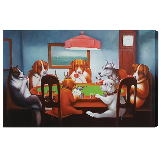 OIL PAINTING ON CANVAS - FRIEND IN NEED-Game Table Genie