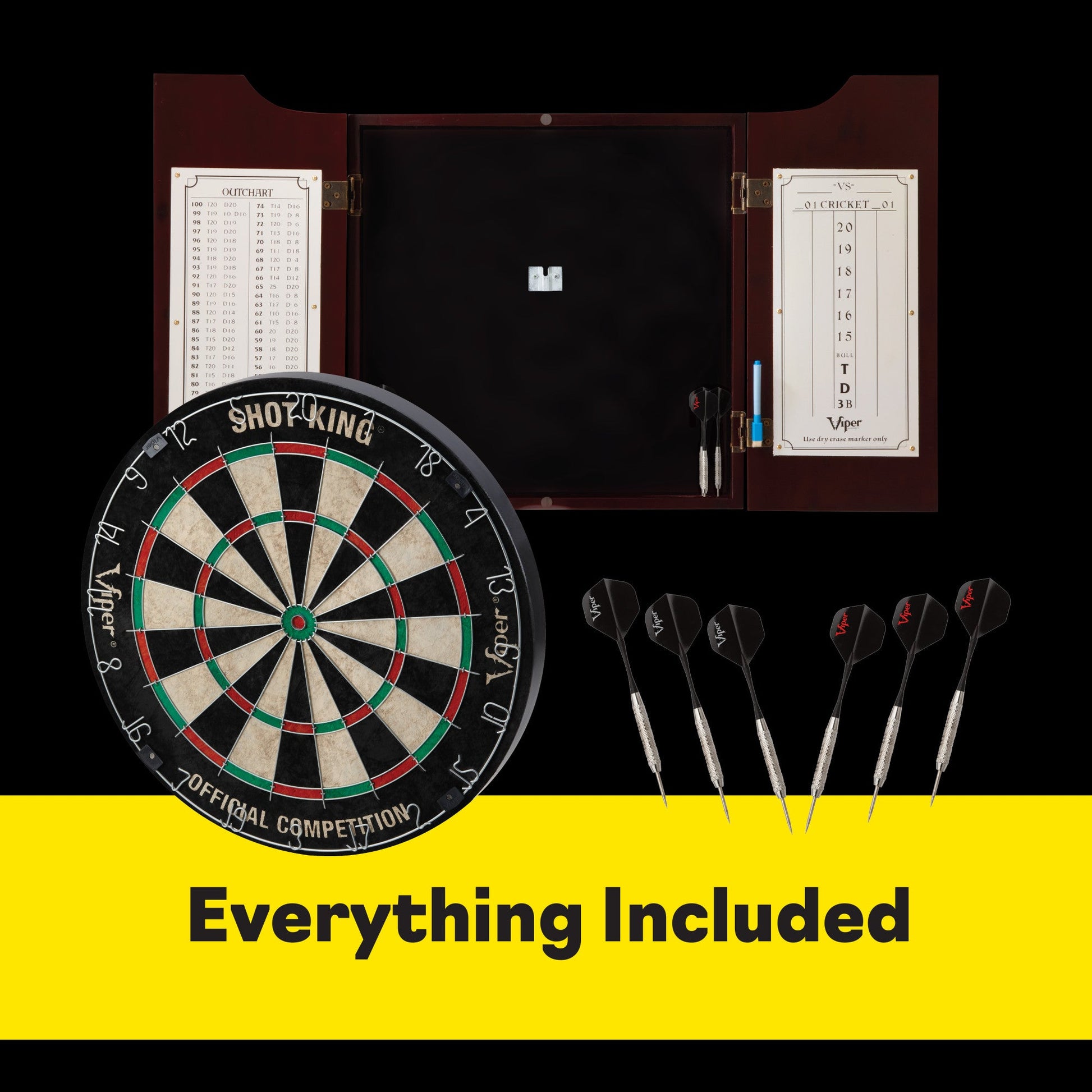 Viper Hudson All-In-One Dart Center Mahogany-Game Table Genie