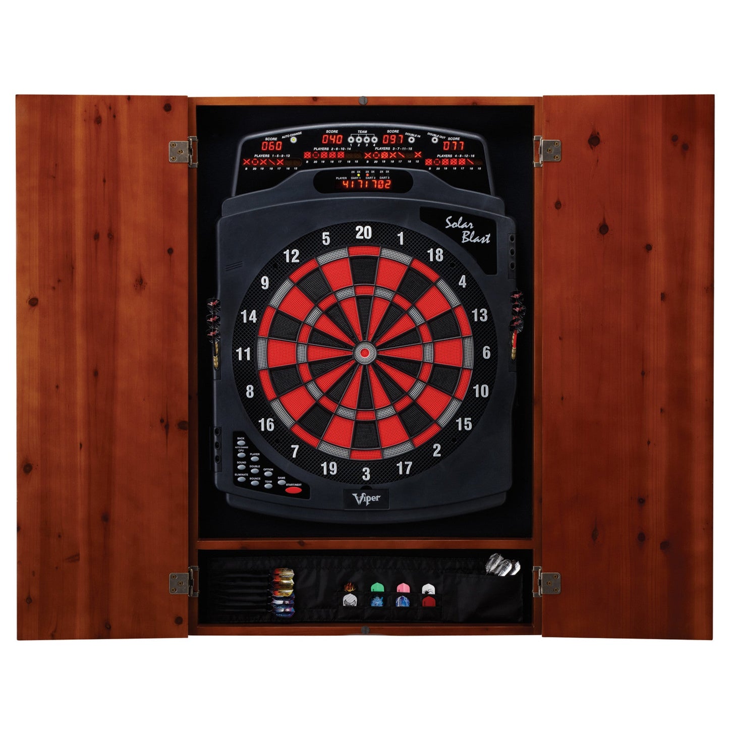 Viper Metropolitan Soft Tip Dartboard Cabinet Cinnamon-Game Table Genie