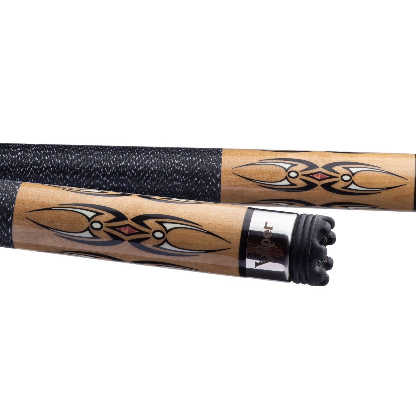 Viper Sinister Black and White Wrap 18oz Pool Cue
