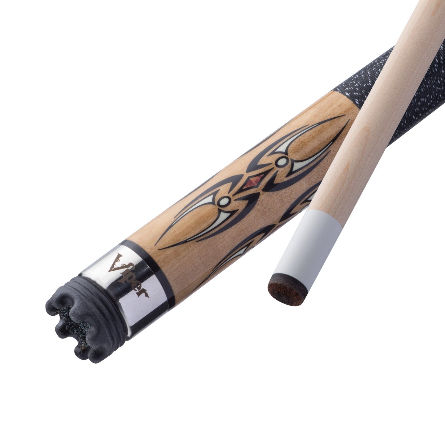 Viper Sinister Black and White Wrap 18oz Pool Cue