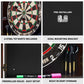 Viper Vault Deluxe Dartboard Cabinet with Shot King Sisal Dartboard and Illumiscore Scoreboard-Game Table Genie